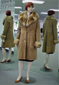 Used Brown Shearling Coat