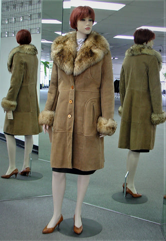 Used Brown Shearling Coat