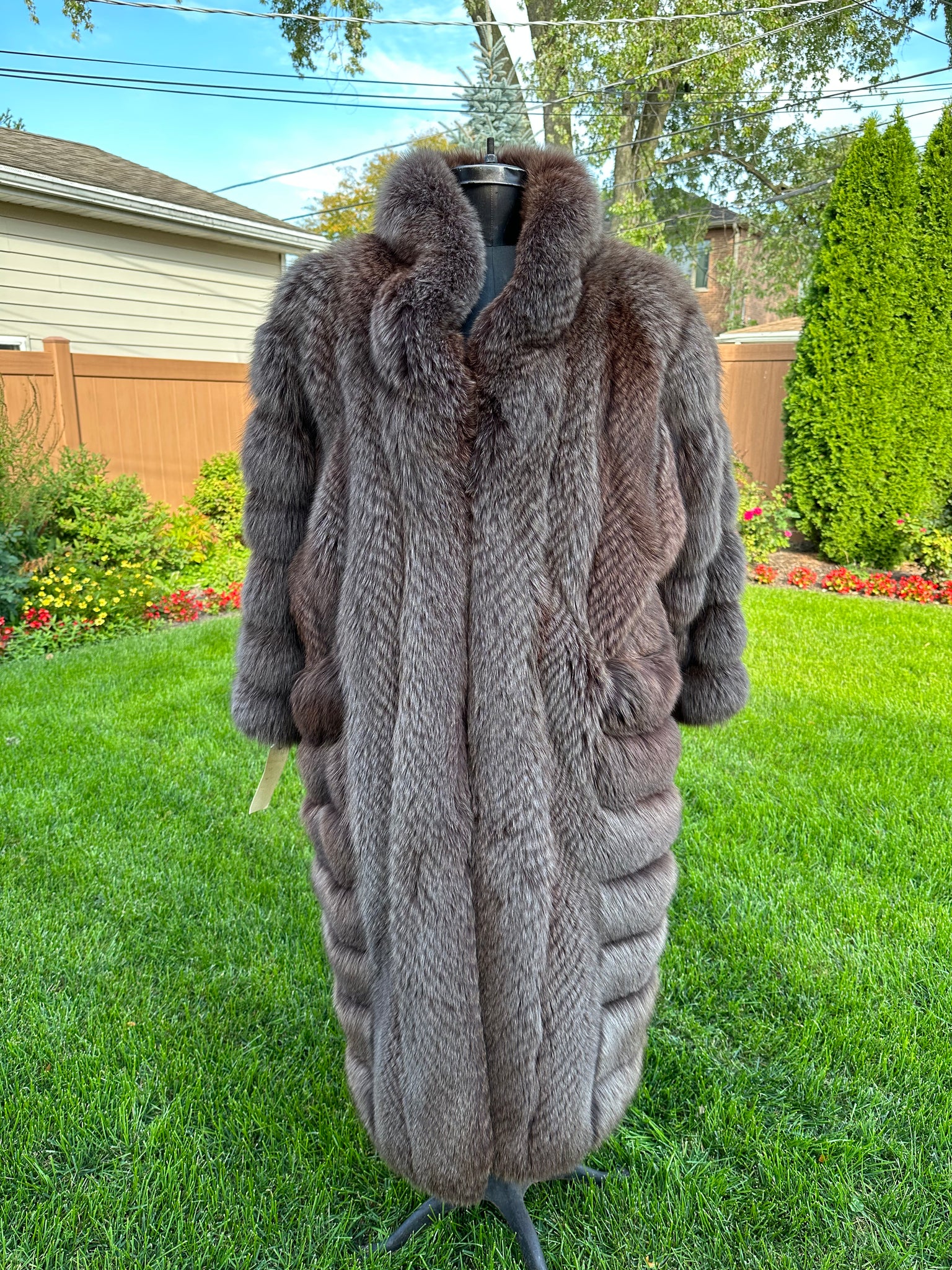 Used Brown Fox Coat
