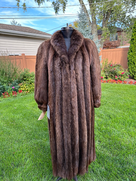Used Brown Beaver Coat