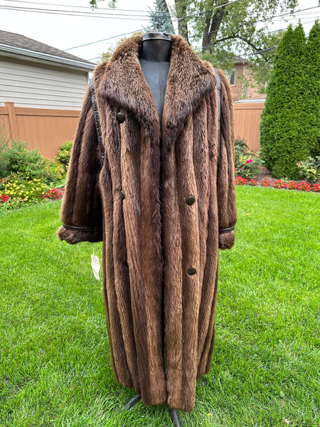 Used Brown Beaver Coat