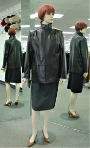 Black Lamb Leather Jacket, Zip Out Lining 