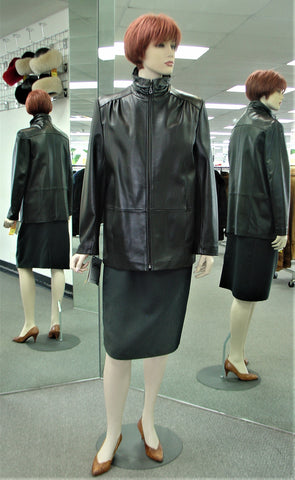 Black Lamb Leather Jacket, Zip Out Lining 