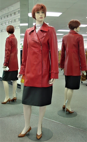 Red Italian Lamb Leather Jacket