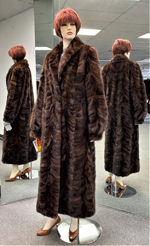 Women's Mahogany Mink Section Coat